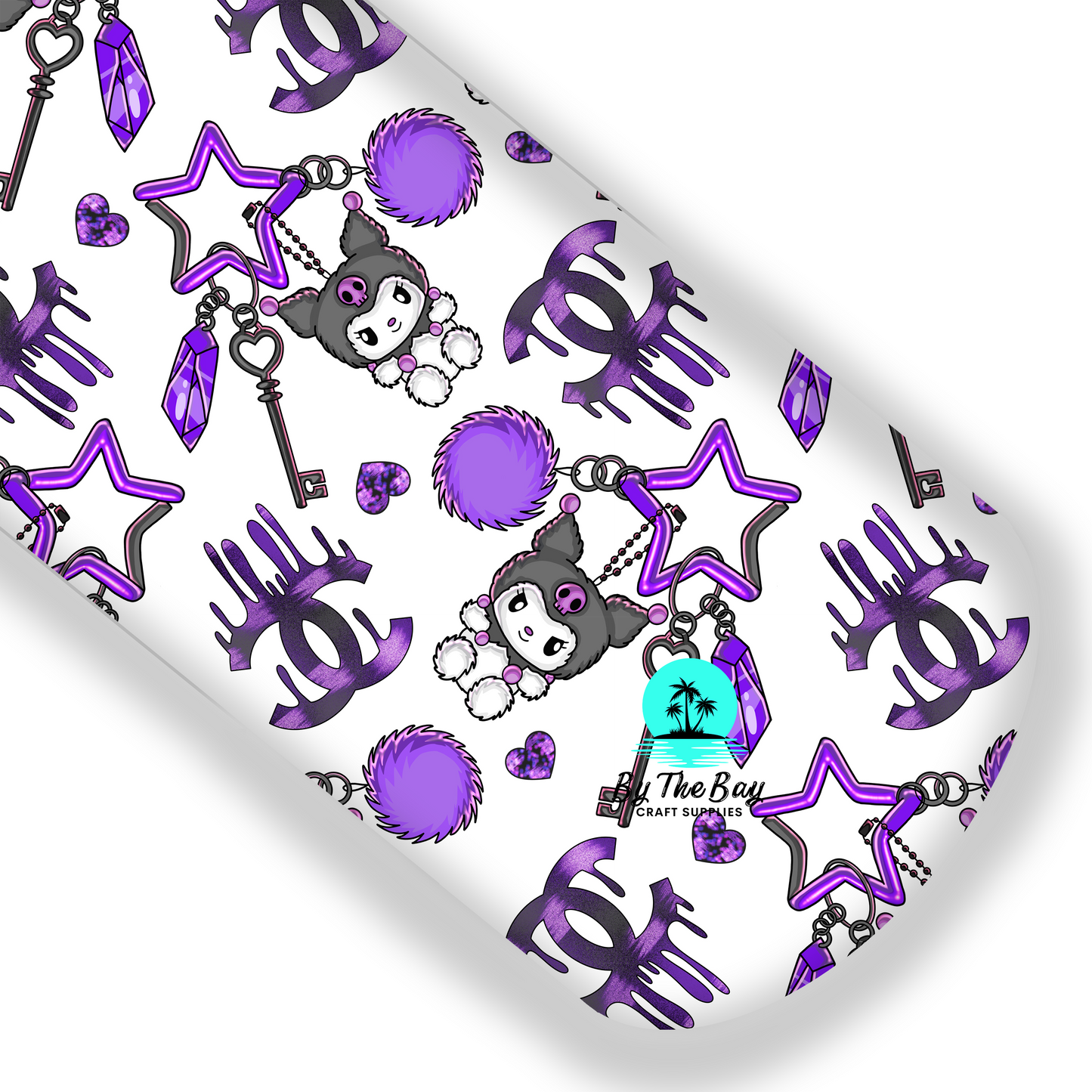 K Kawaii Keyring white