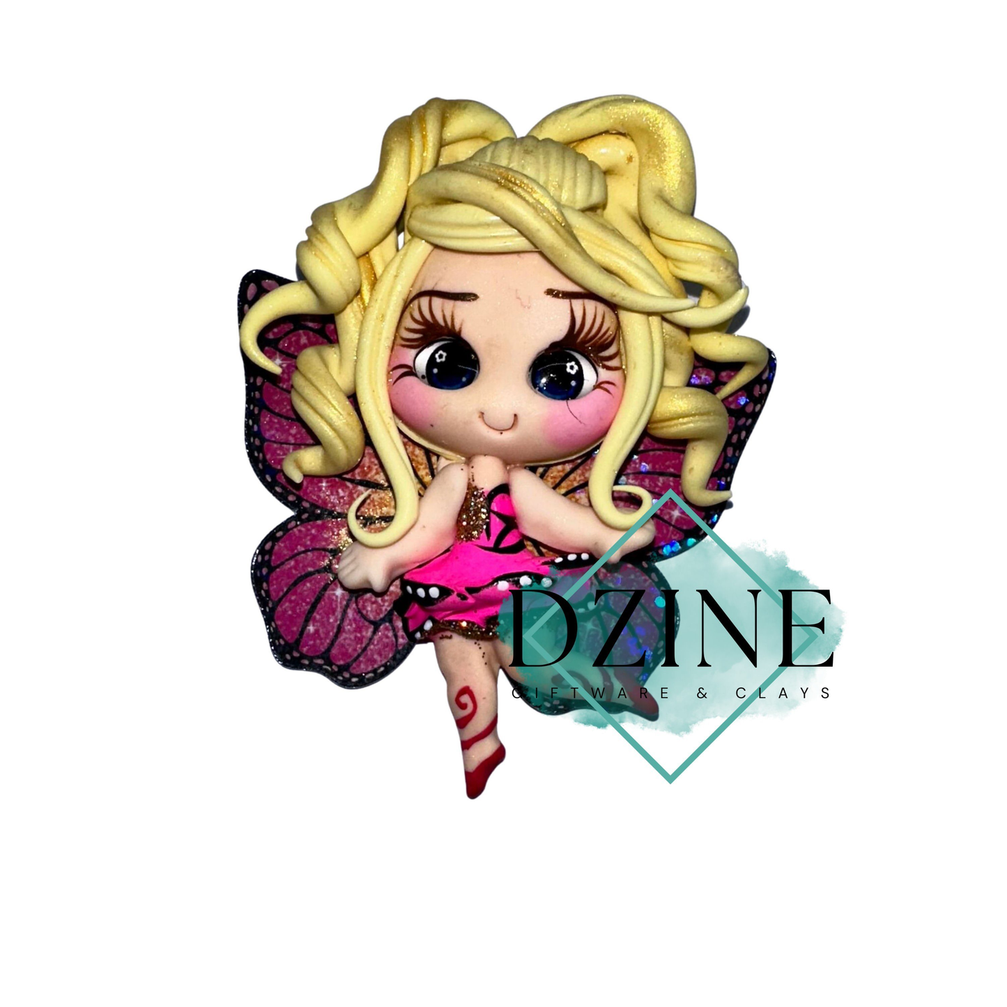 Pink Dress Butterfly girl 2