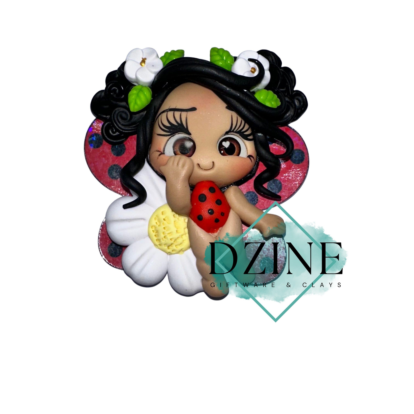 Black hair ladybug girl