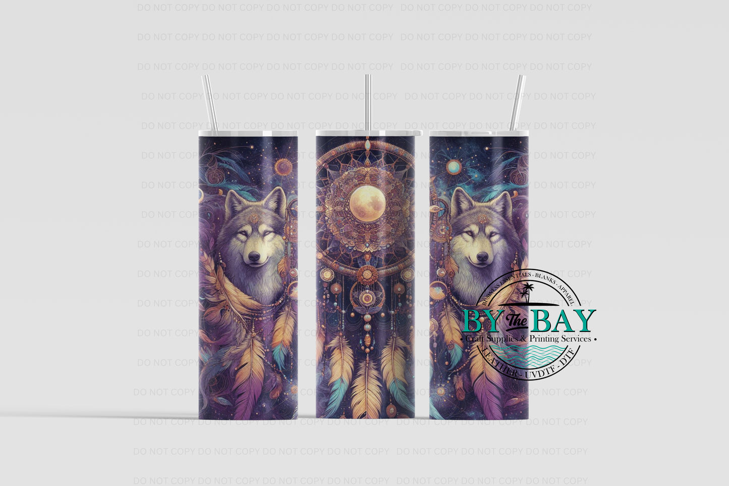 Boho Dreamcatcher Wolves 20oz Sublimation Print