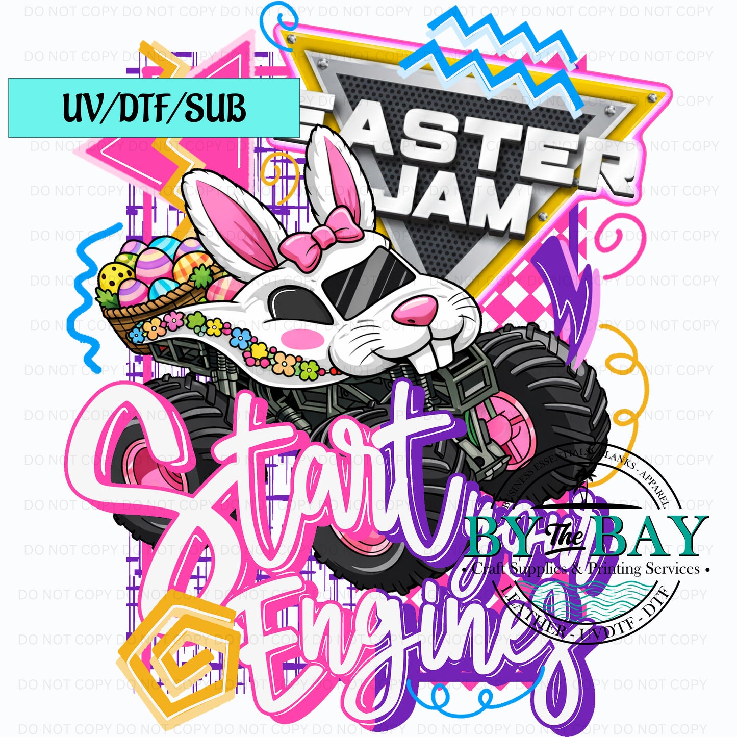 Easter Jam Start Your Engines Pink UVDTF/SUB
