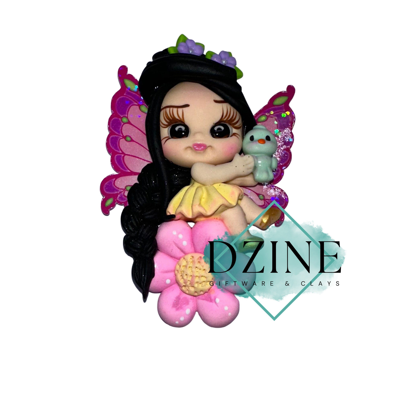 Butterfly girl with bird