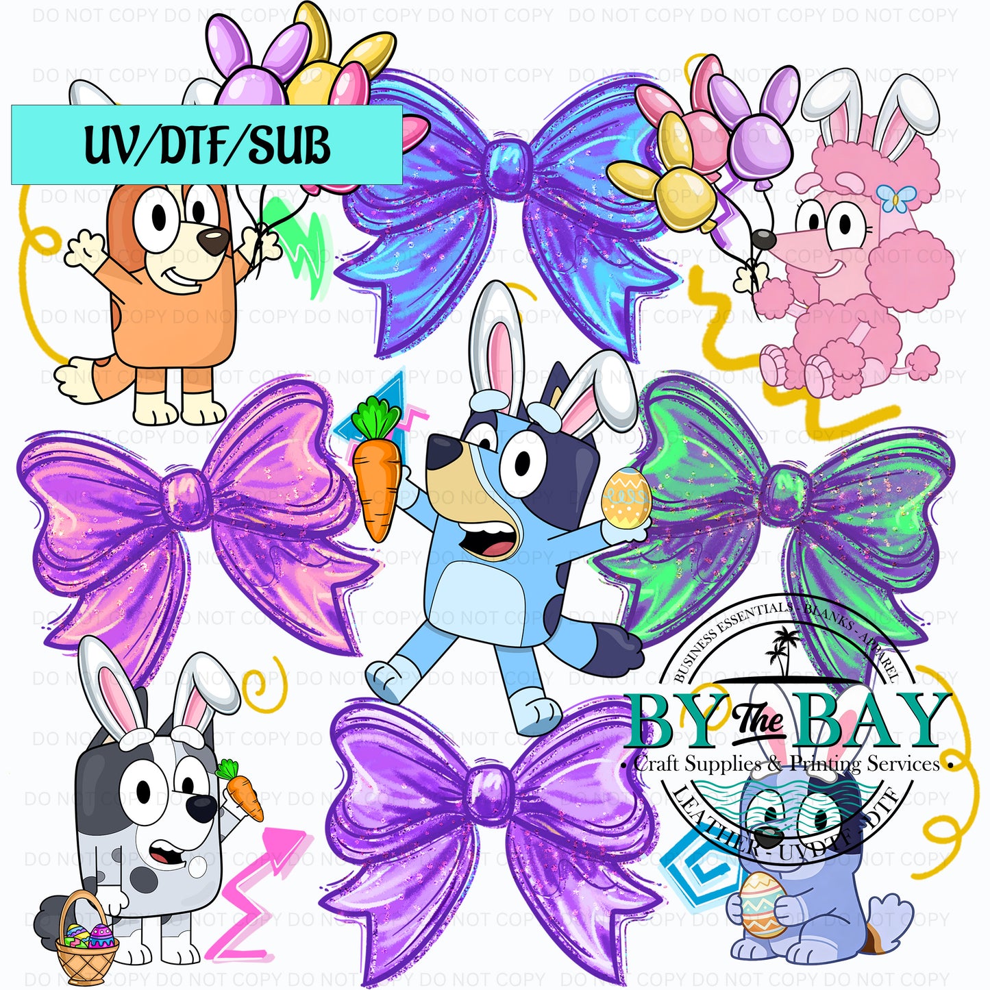 Easter Dog Collage UVDTF/SUB