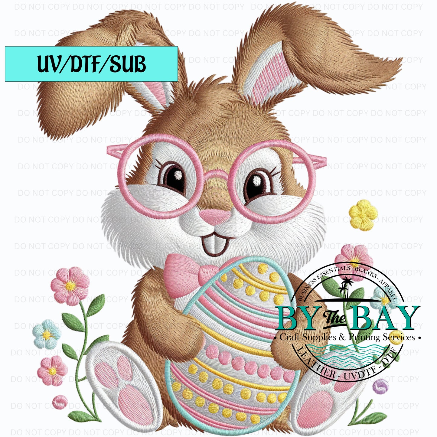 Easter Embroidery Bunny UVDTF/SUB