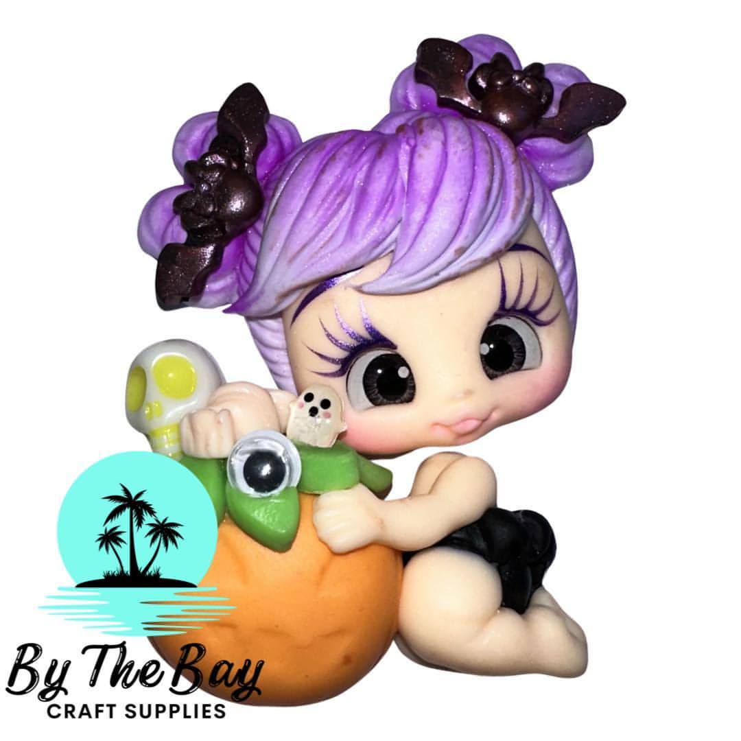 Purple Hair bat pigtails