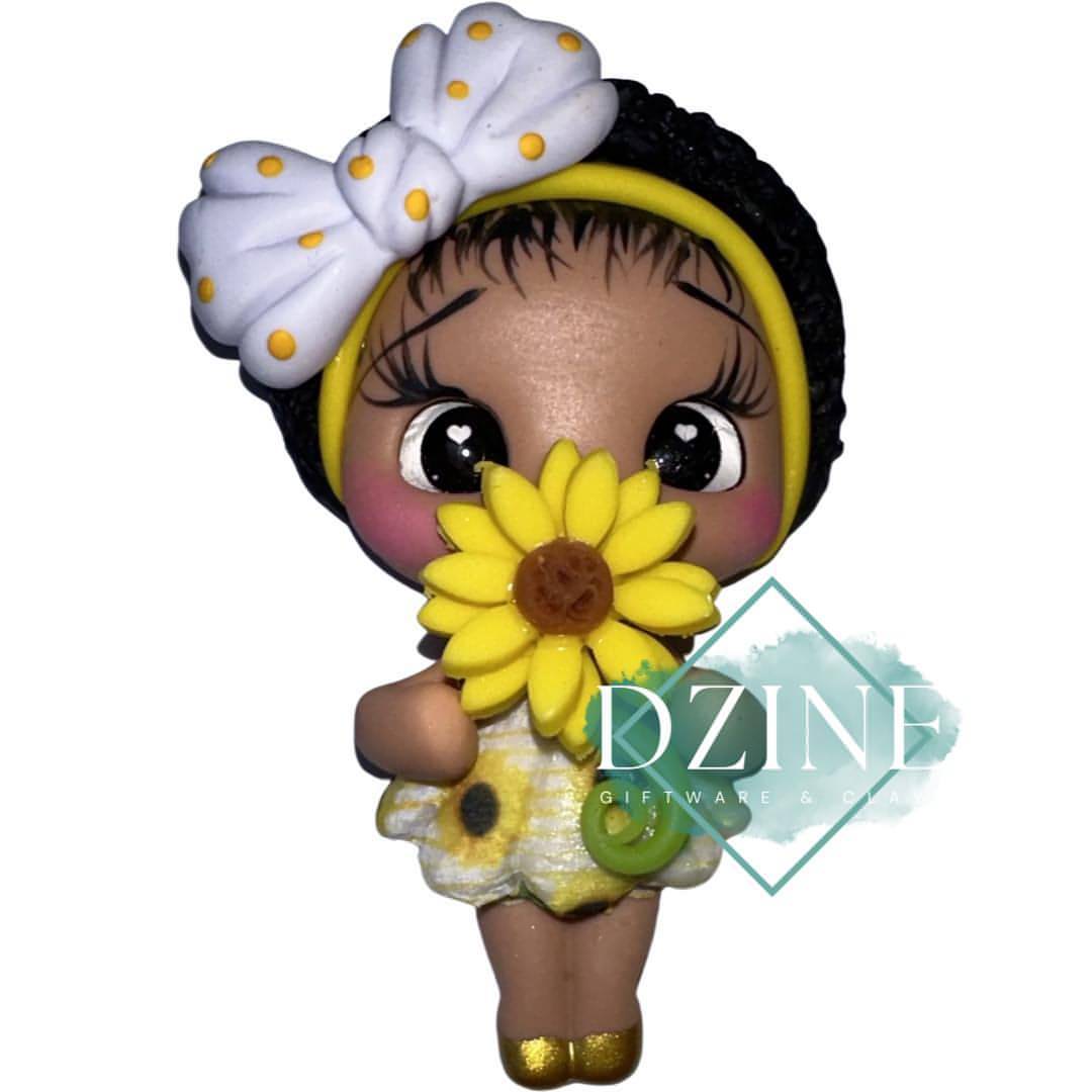 Sunflower girl dark skin