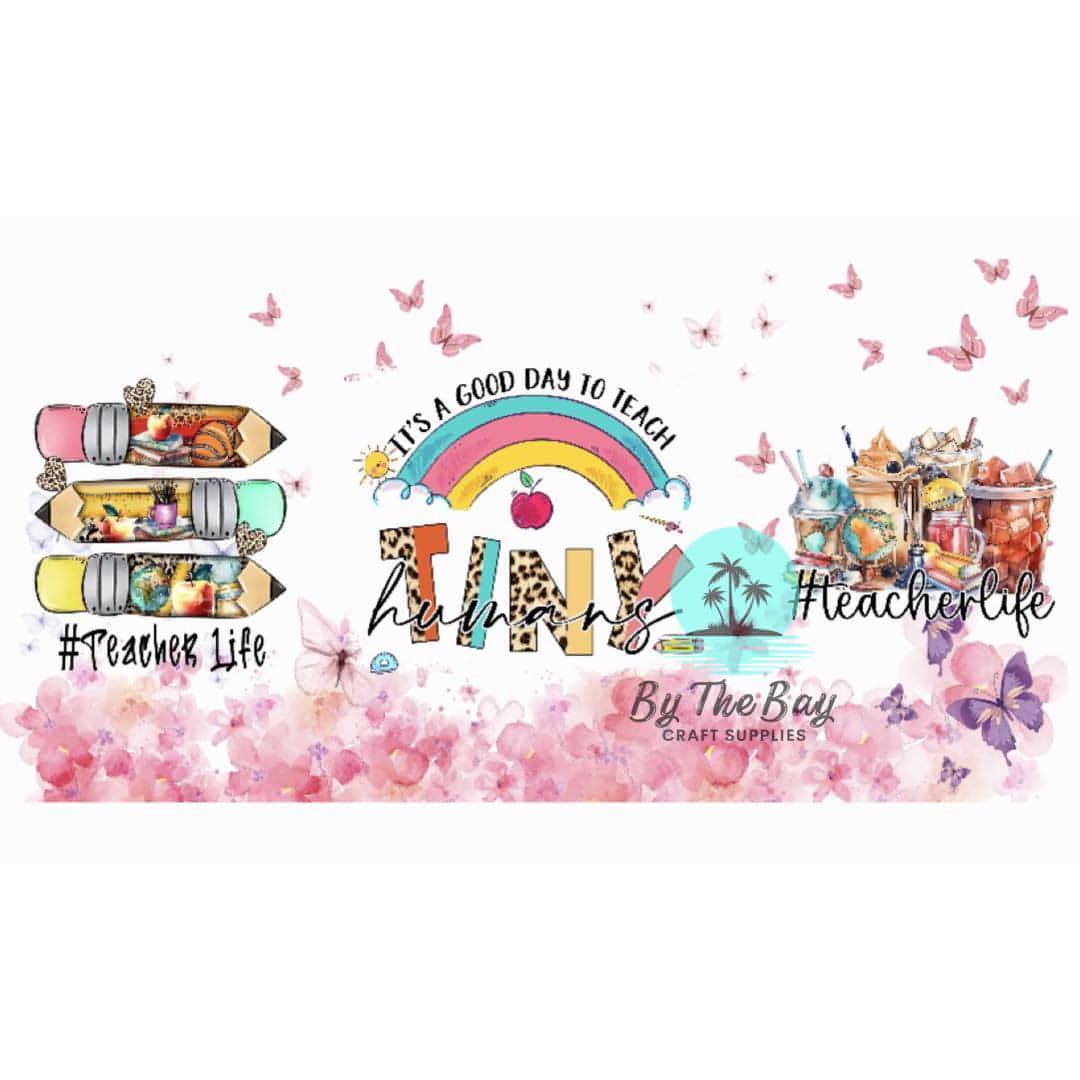 Teacher life - rainbow UV DTF Wrap