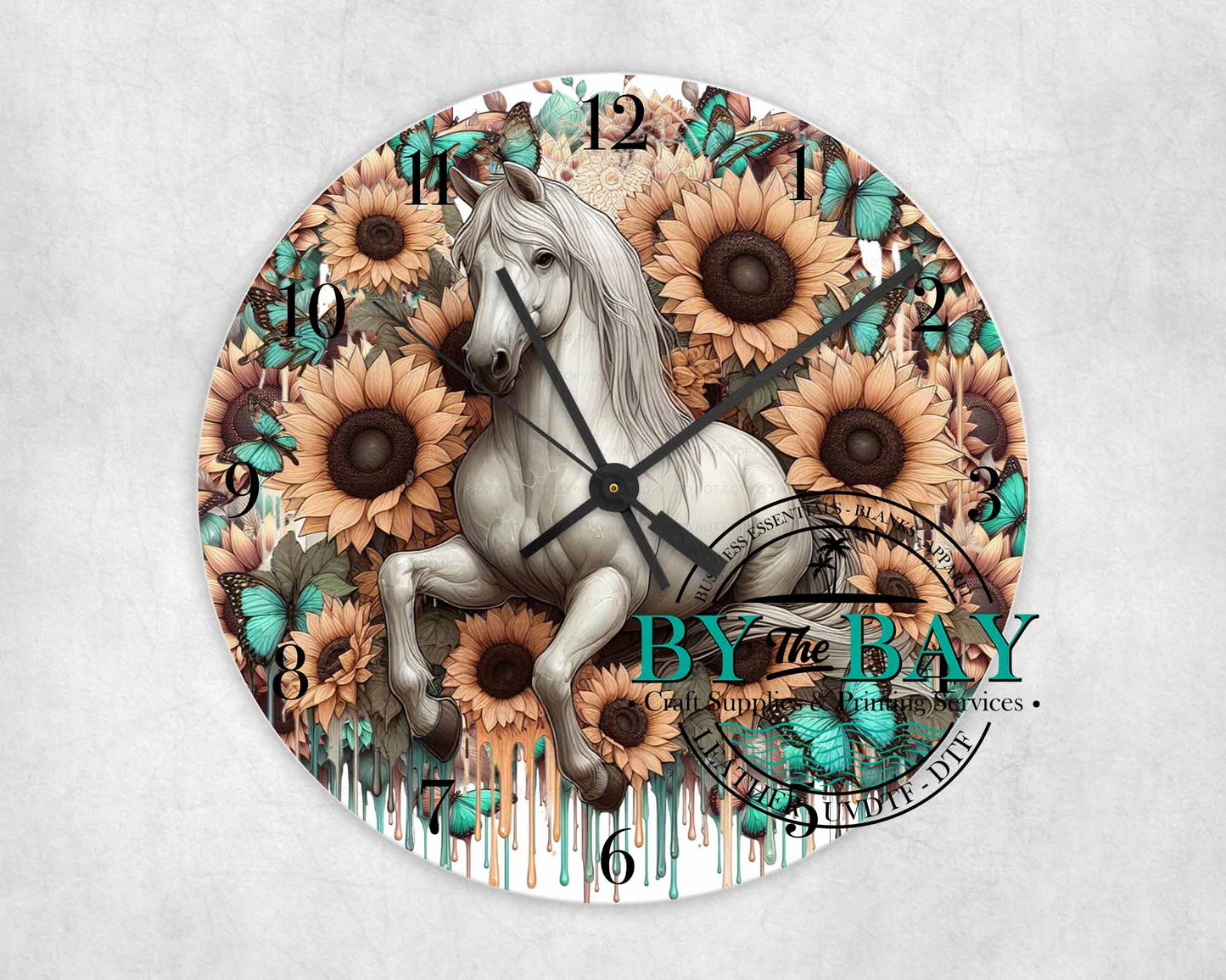 Sunflower Horse Clock