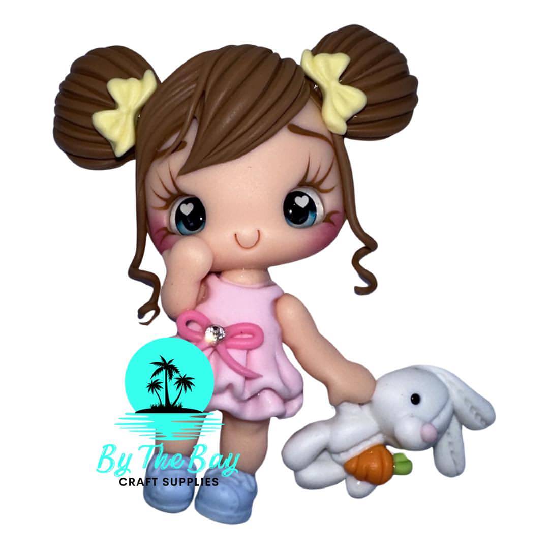 Pink dress Easter girl