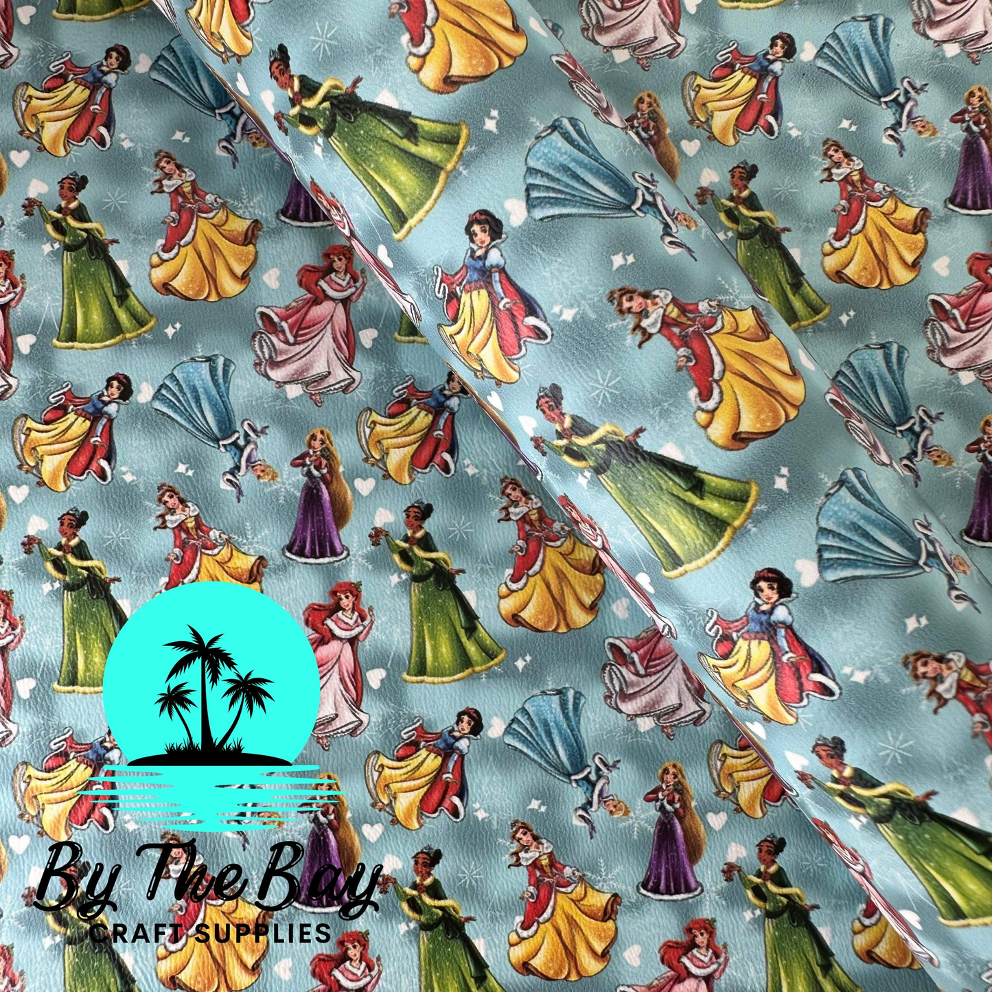 Christmas princesses blues Faux Leather