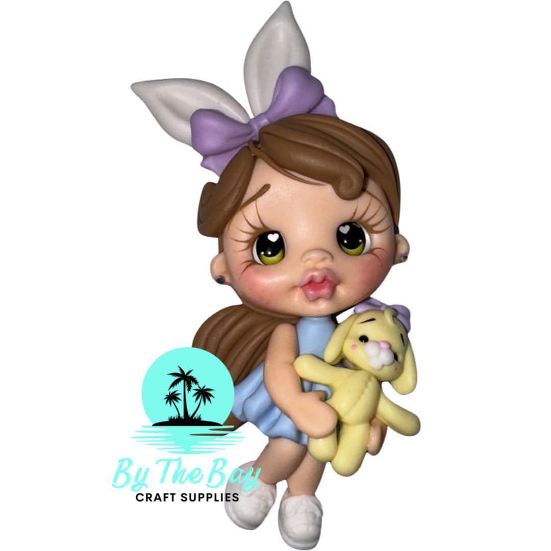 Easter girl with yellow bunny