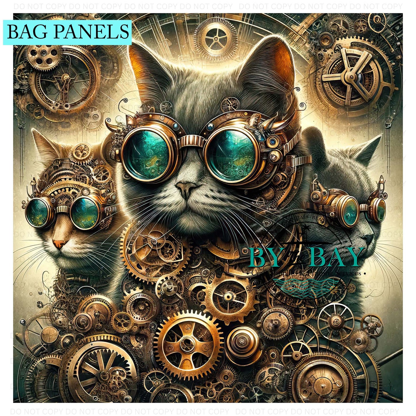 Steampunk Cat 03 Bag Panel