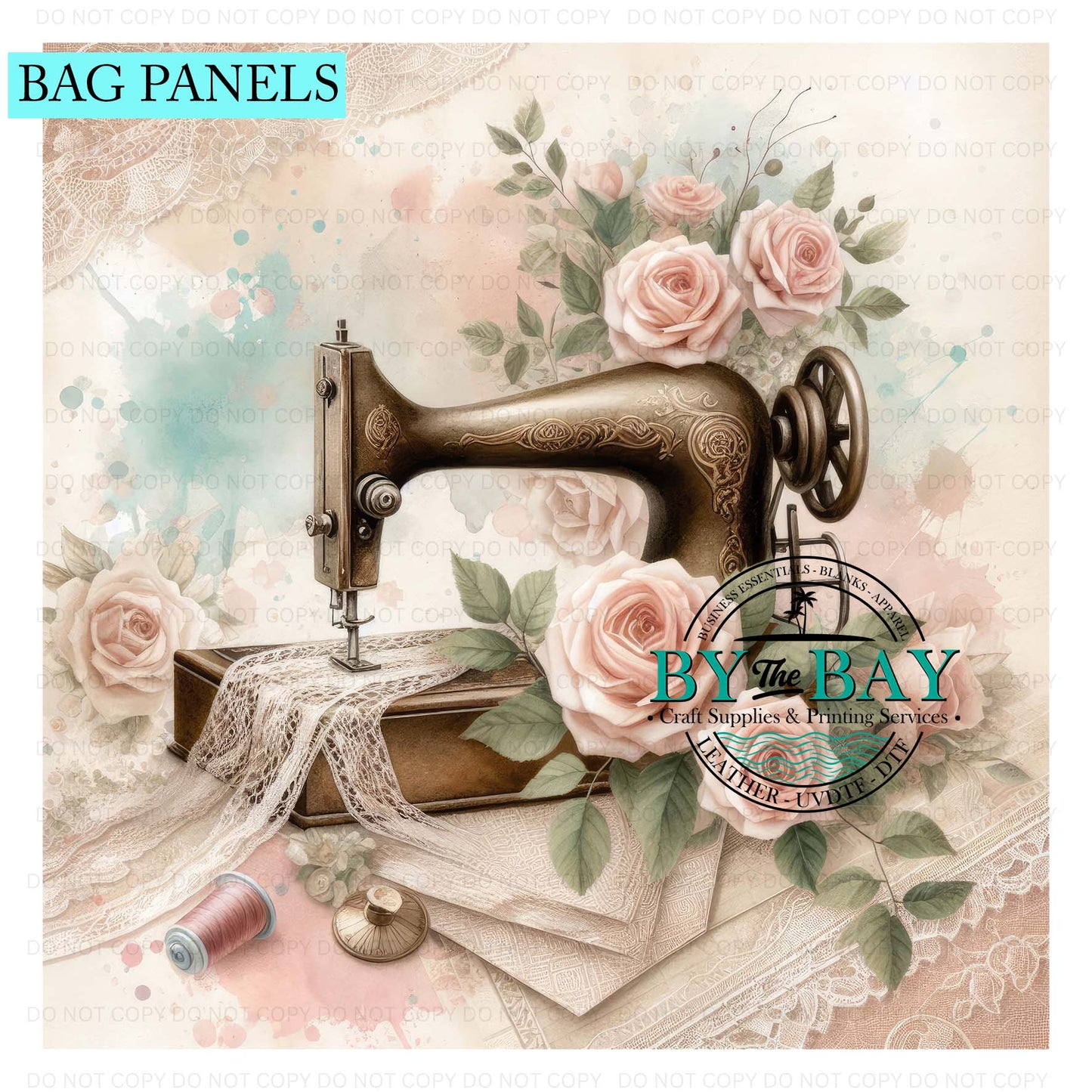 Vintage Sewing Machine 02 Bag Panel
