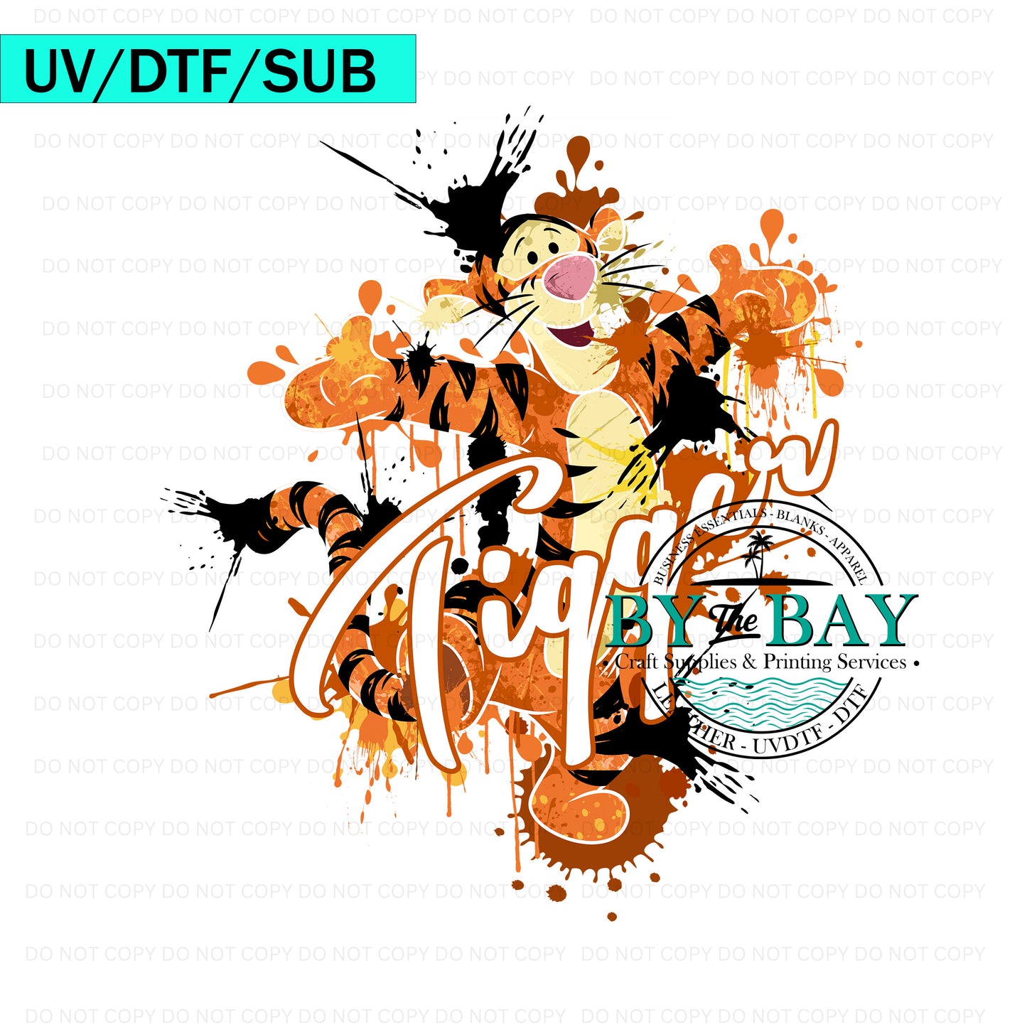 Tiger Splatter UV/DTF/SUB Print