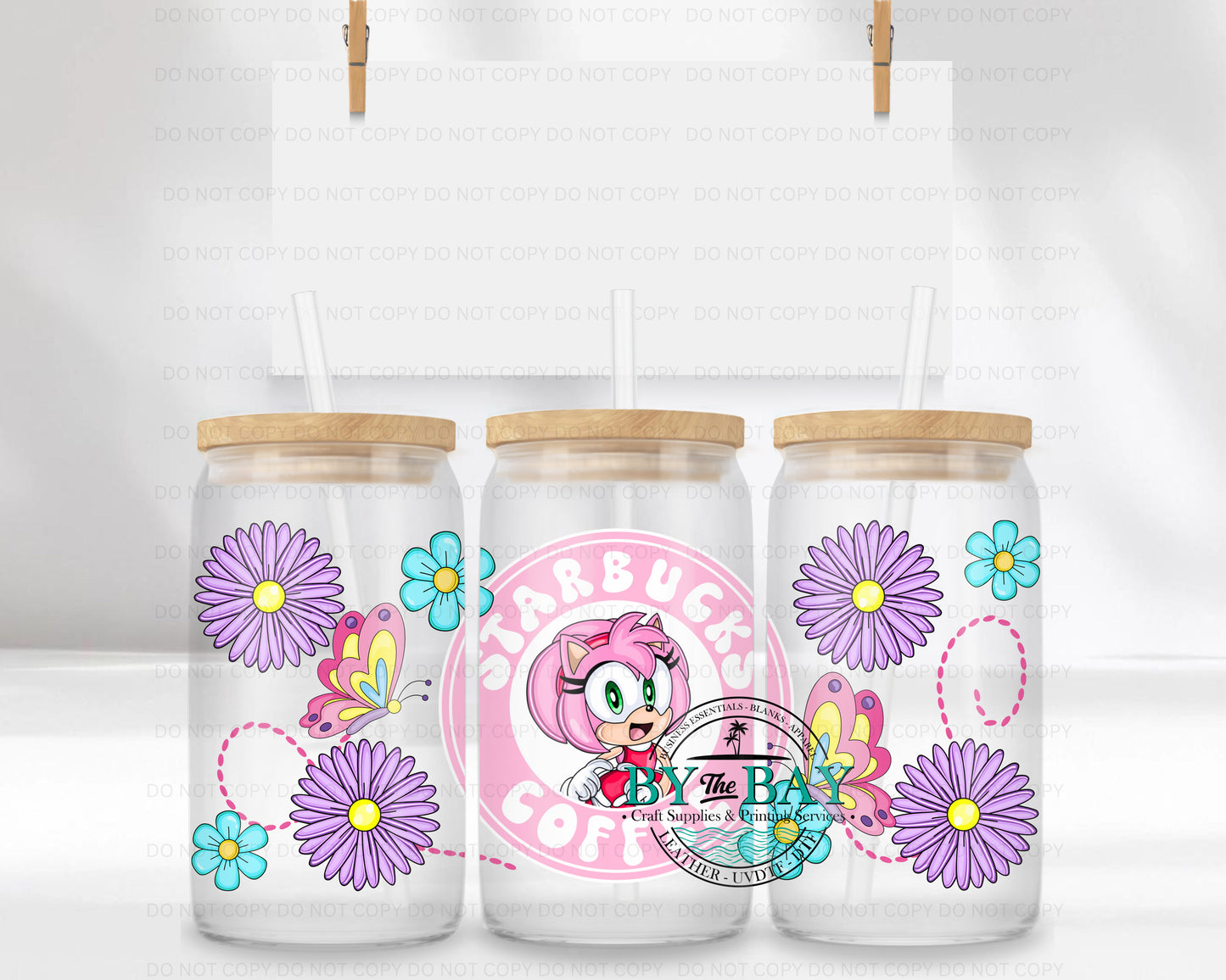 Pink Hedgehog 16oz UVDTF Wrap