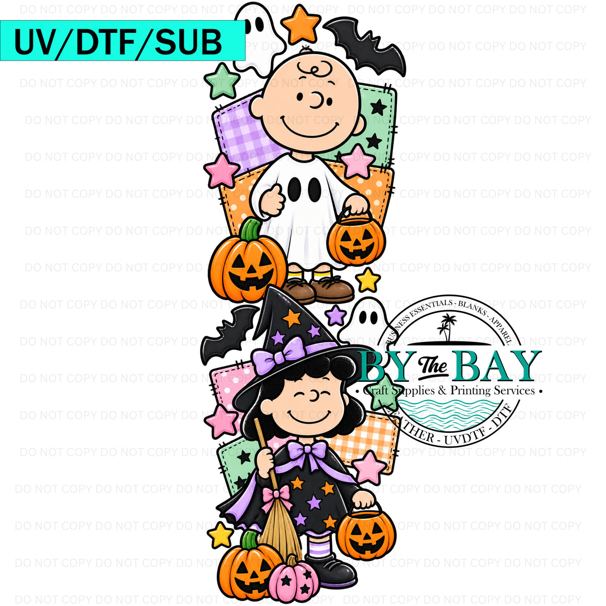 Trick or Treat Peanuts sleeve DTF/UVDTF/SUB