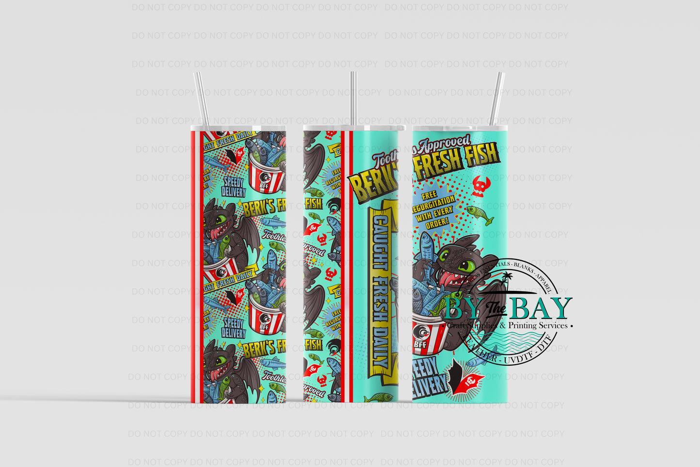 Fresh Fish Dragon 20oz Sublimation Print