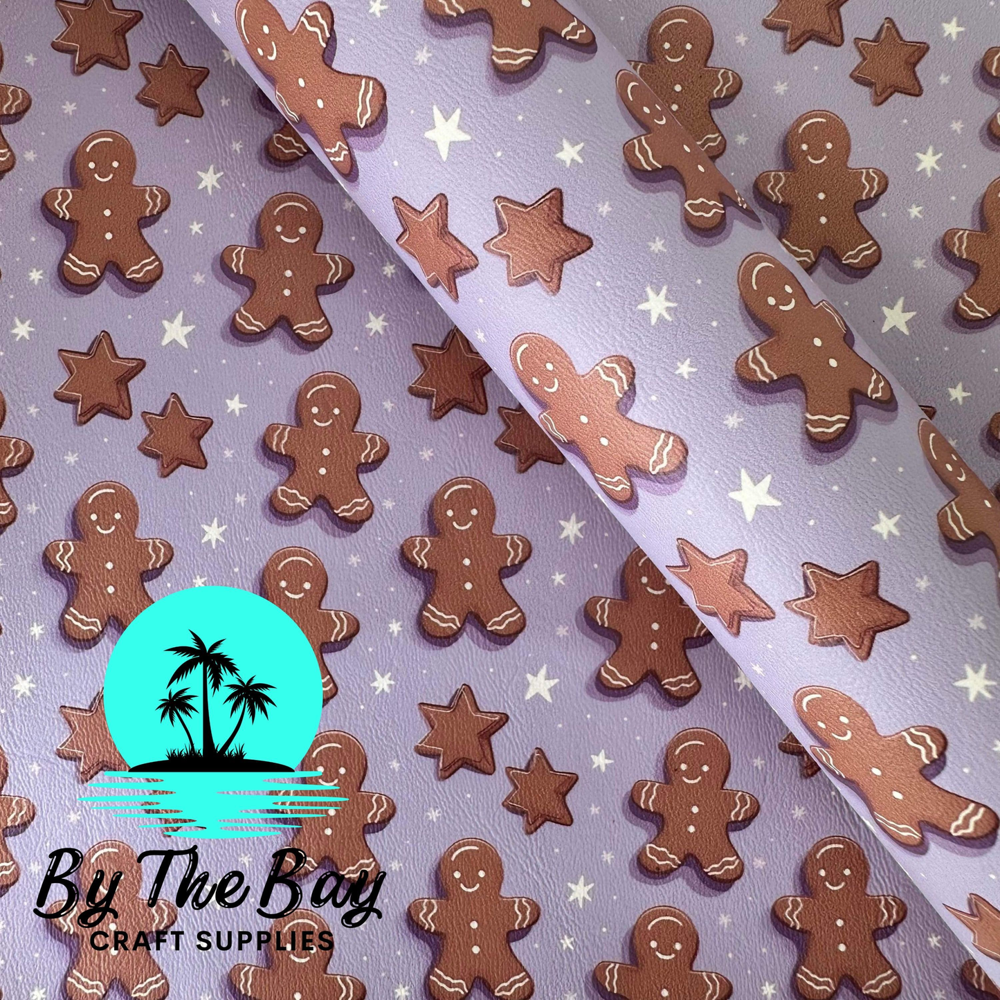 Gingerbread purple Faux Leather