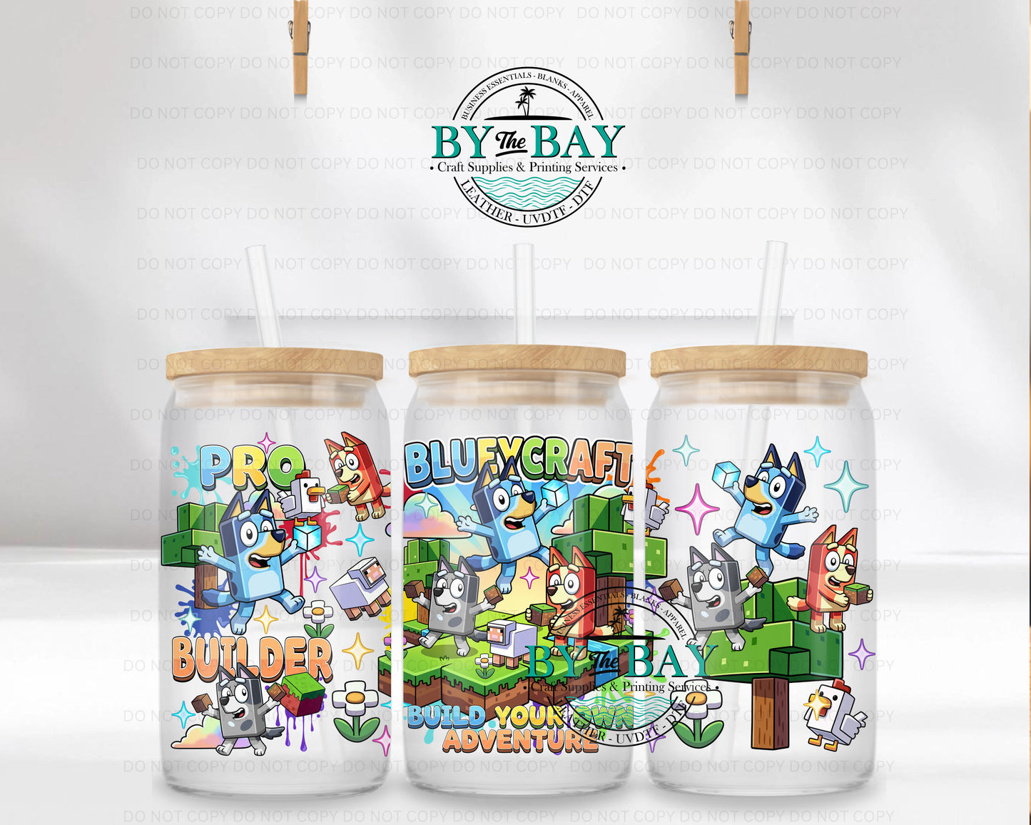 Blue dog craft 16oz UVDTF Wrap