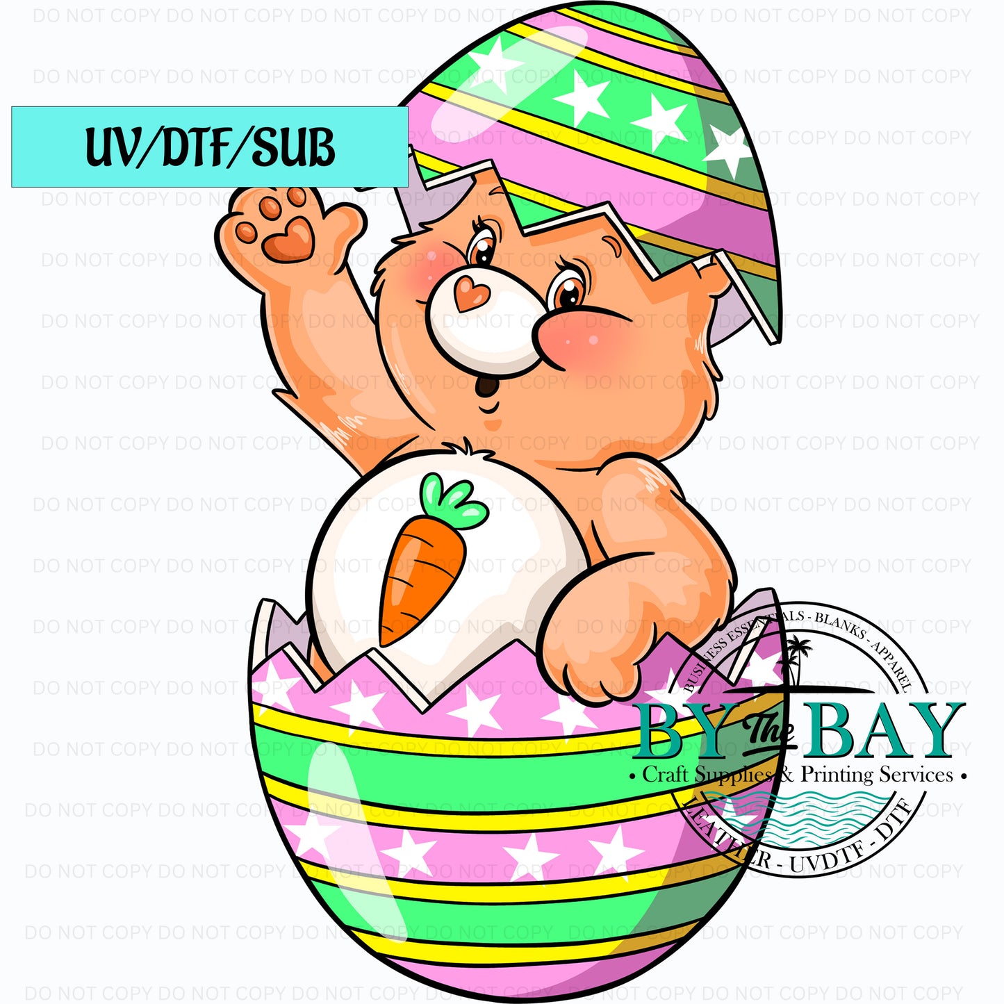 Easter CBear Orange UVDTF/SUB