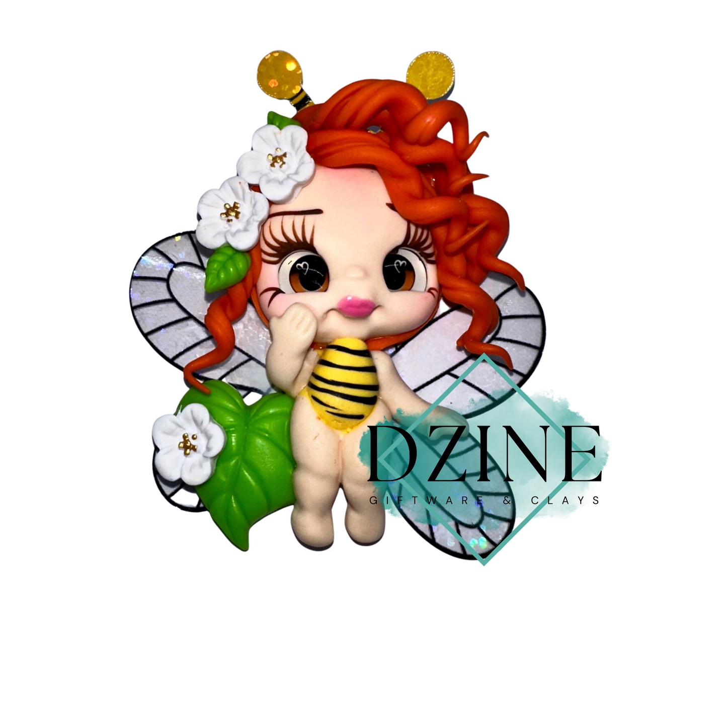 Red hair bee girl
