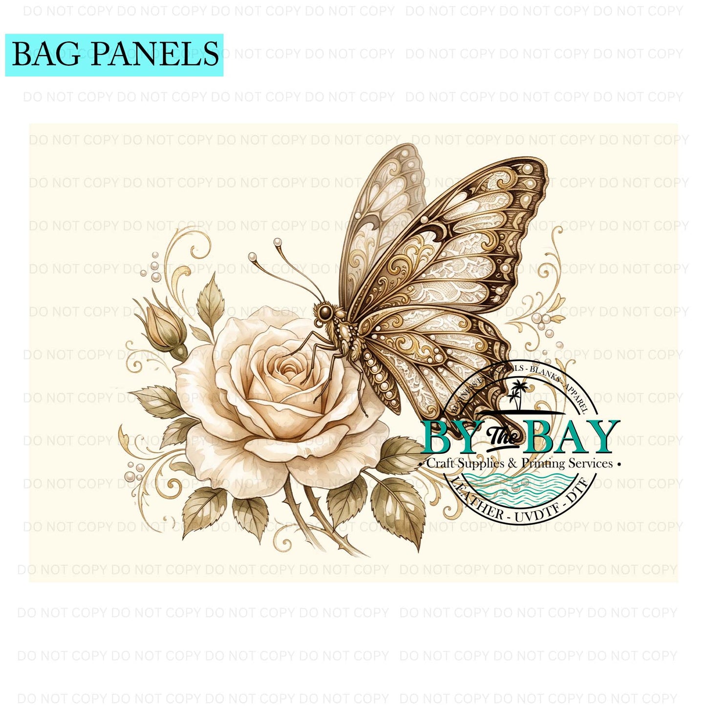 Beige Butterfly Bag Panel (Various Sizes)