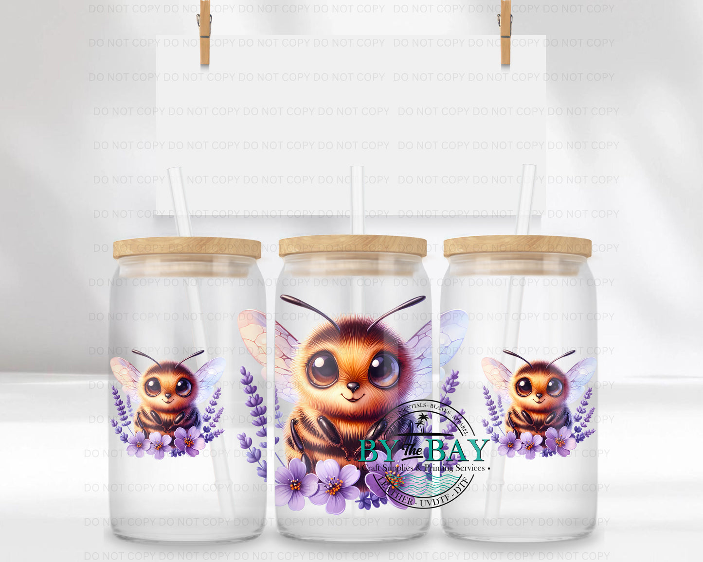 Lavender Bee 16oz UVDTF Wrap