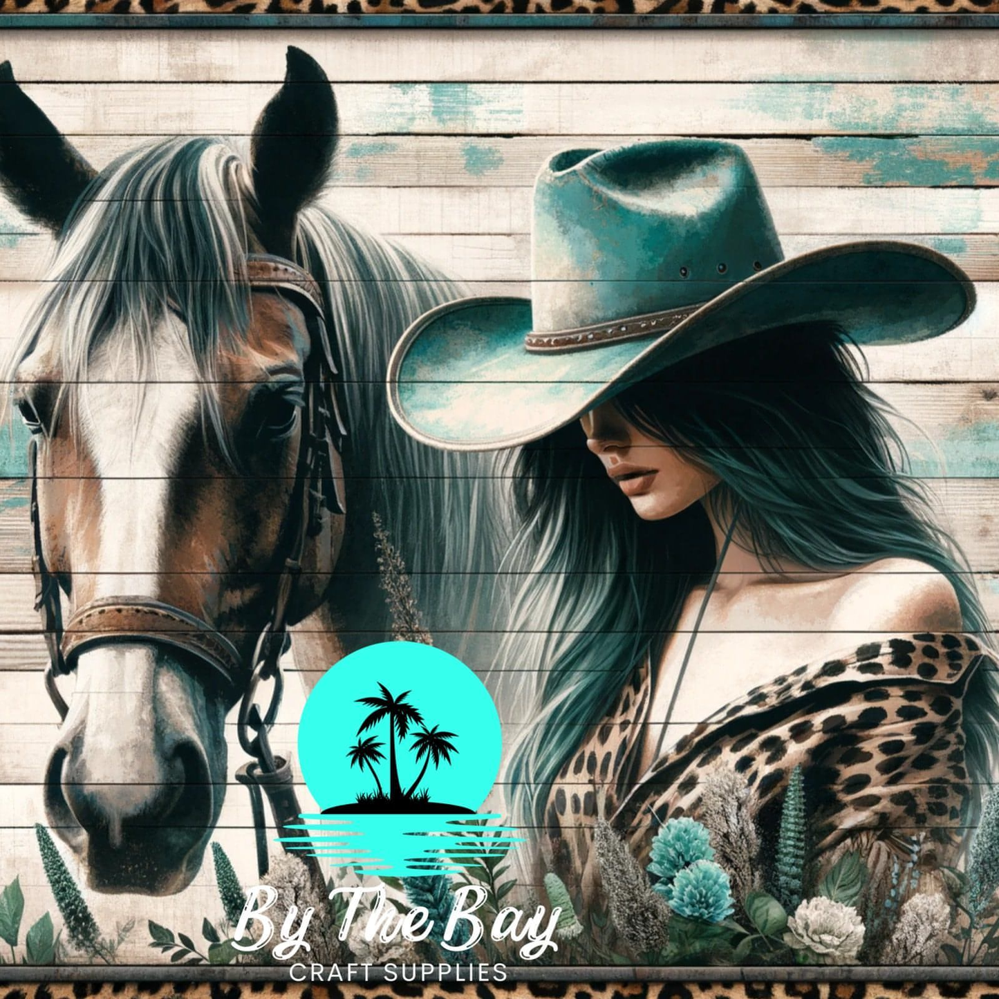 Country girl & horse SUB PRINT