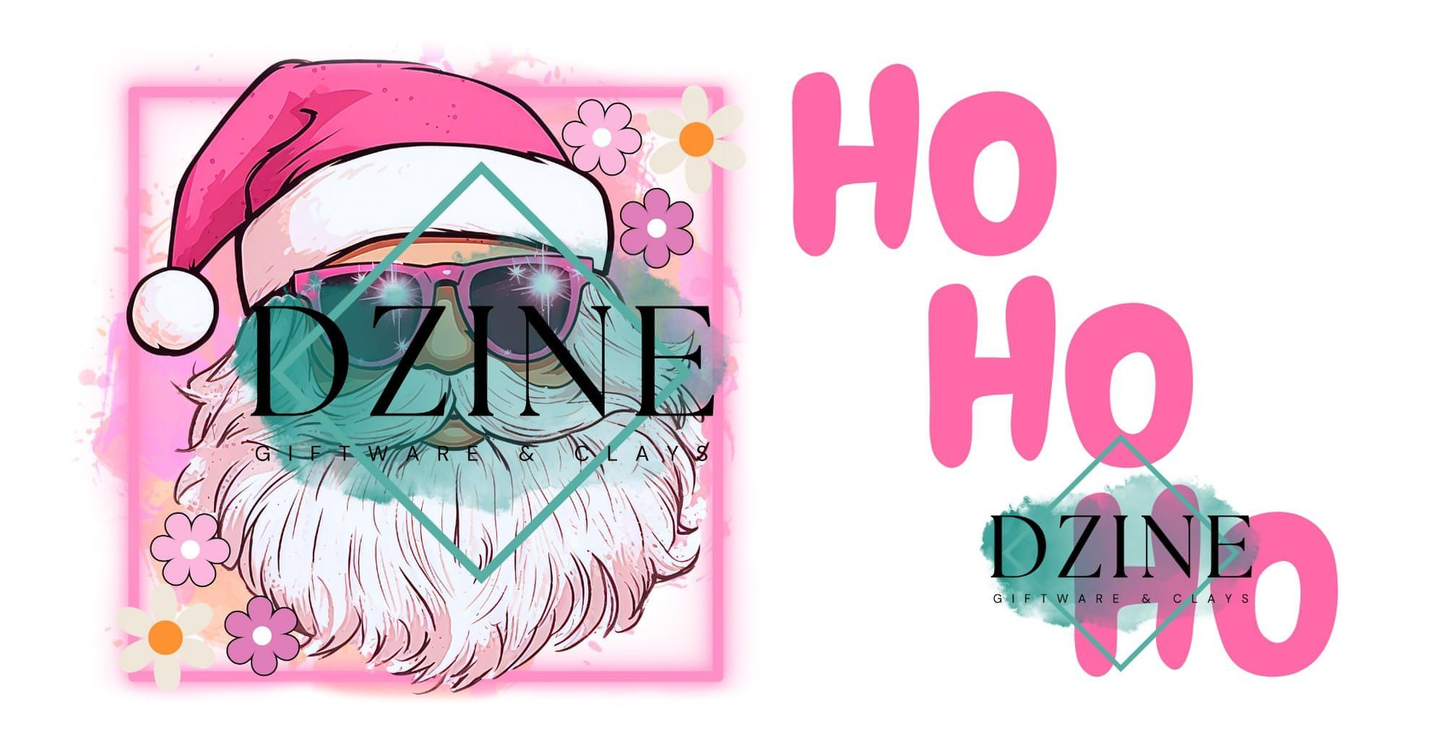 Pink Christmas UV DTF