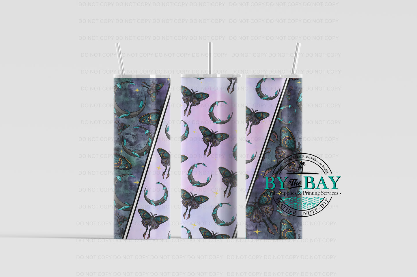 Moonlit moths purple 20oz Sublimation Print
