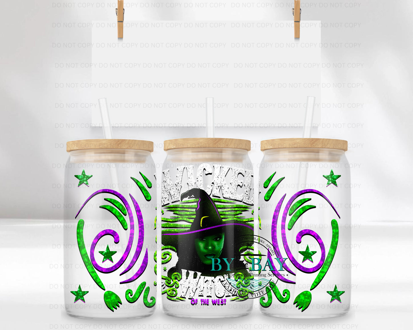 Green Wkd 16oz UVDTF Wrap