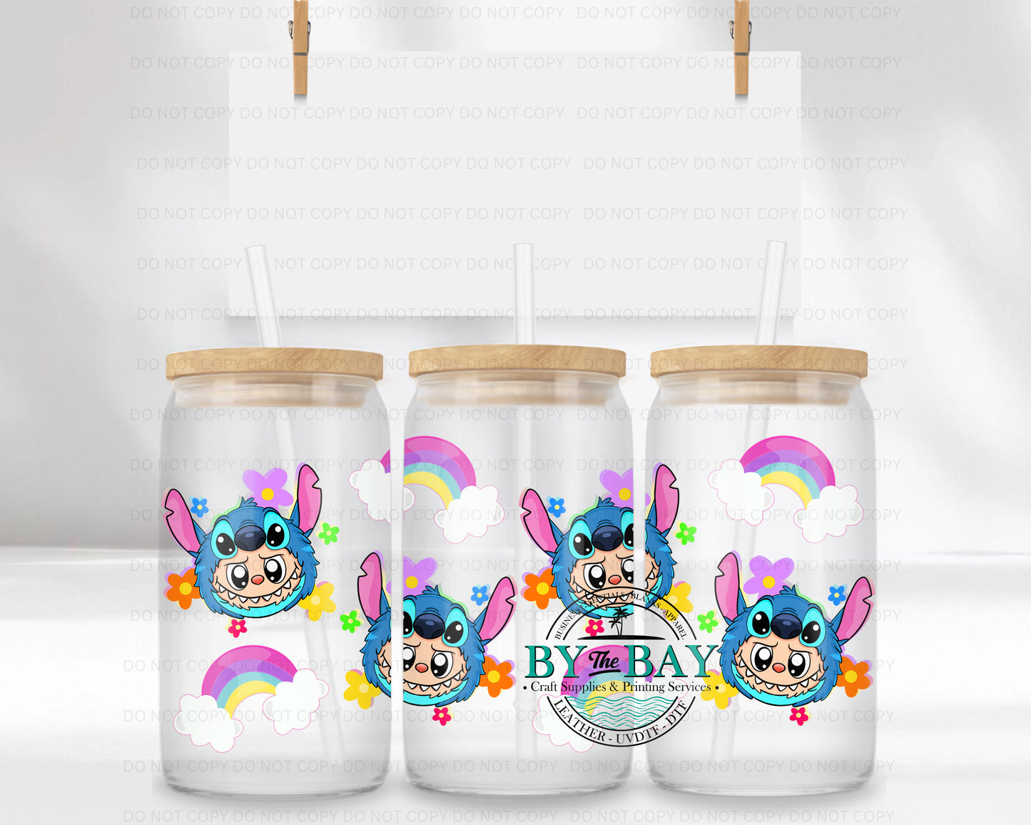 Blue Alien Monsters 16oz UVDTF Wrap