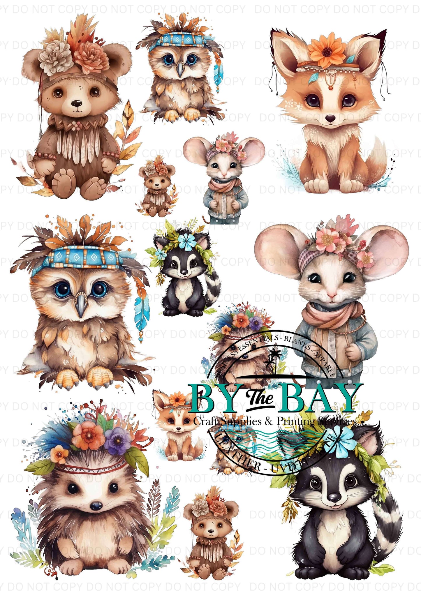 Boho Woodlands A4011 Decal Sheet