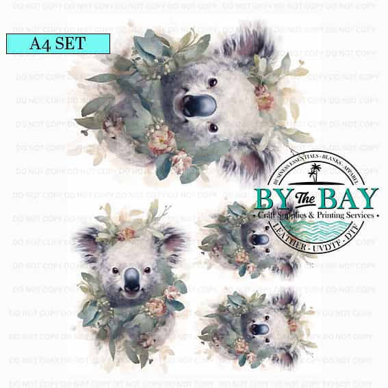 A4 Koala Eucalyptus Set