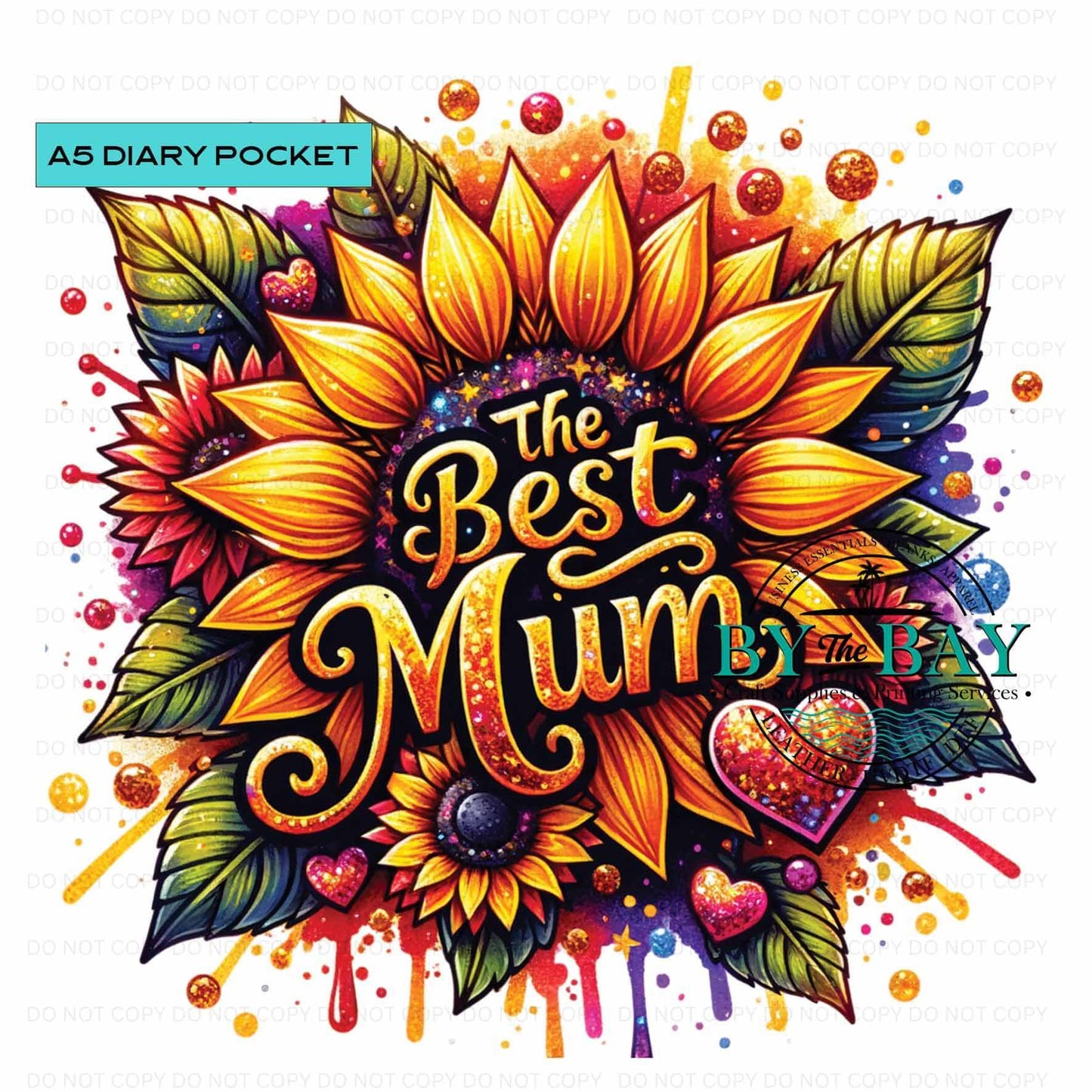 A5 Best Mum Diary Front phone/pen pocket