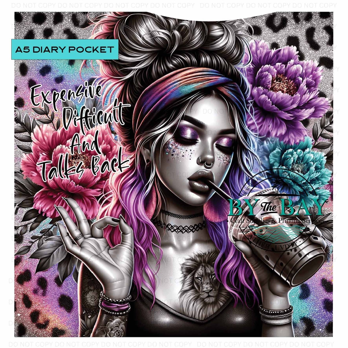 A5 Expensive & Difficult Diary Front phone/pen pocket