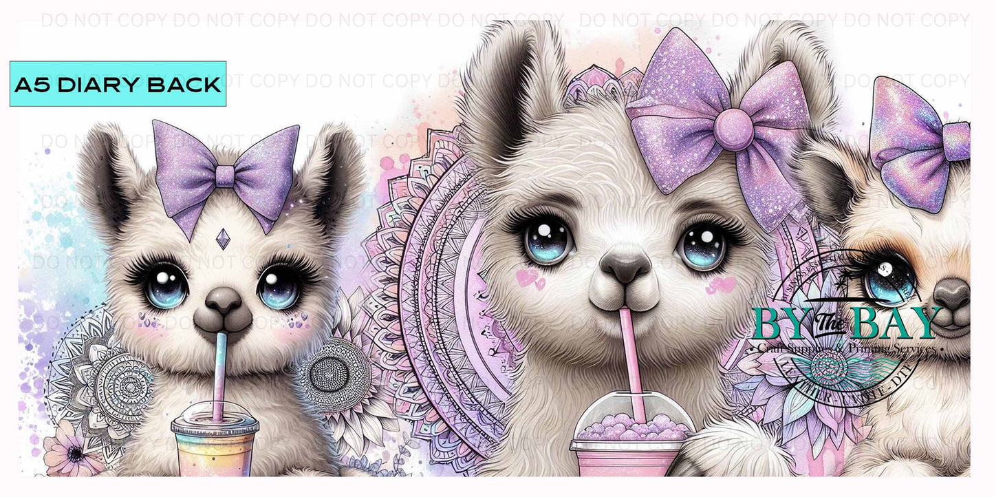 Llamas A5 Diary Back