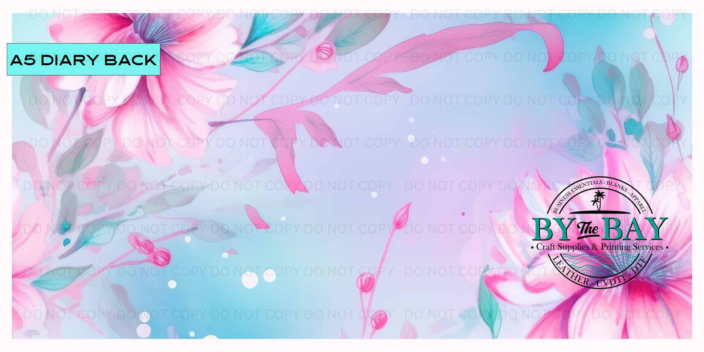 Mystic Pink Florals A5 Diary Back