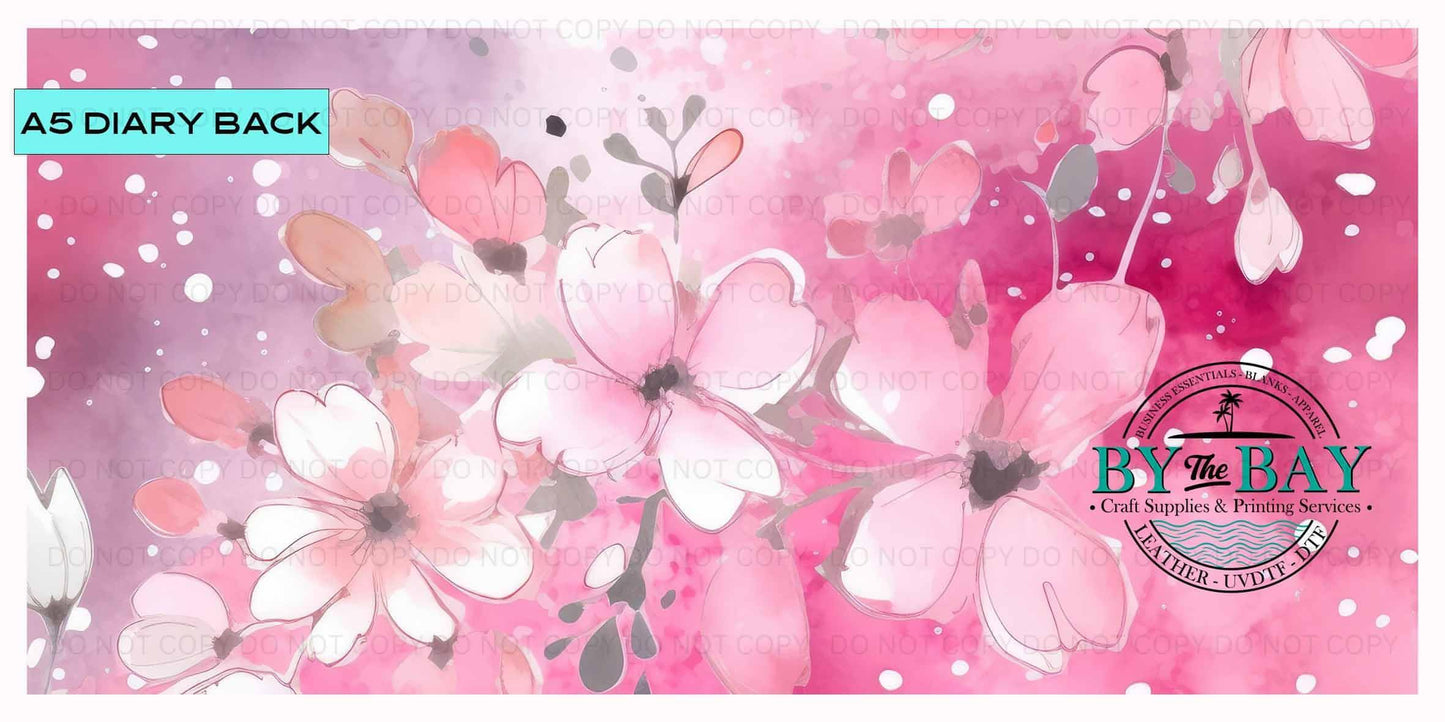 Pink Blush Florals A5 Diary Back