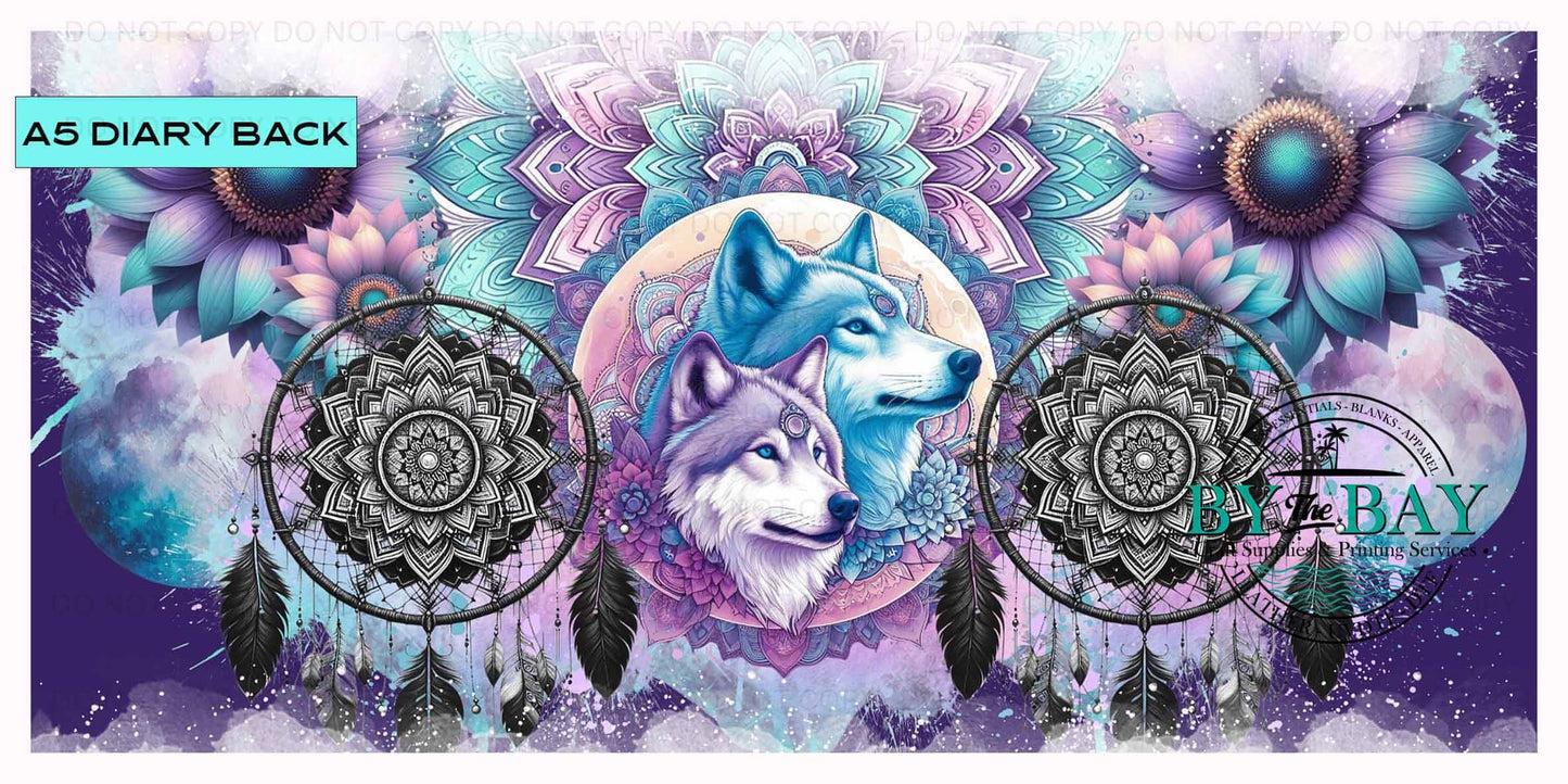 Wolf Mandala A5 Diary Back
