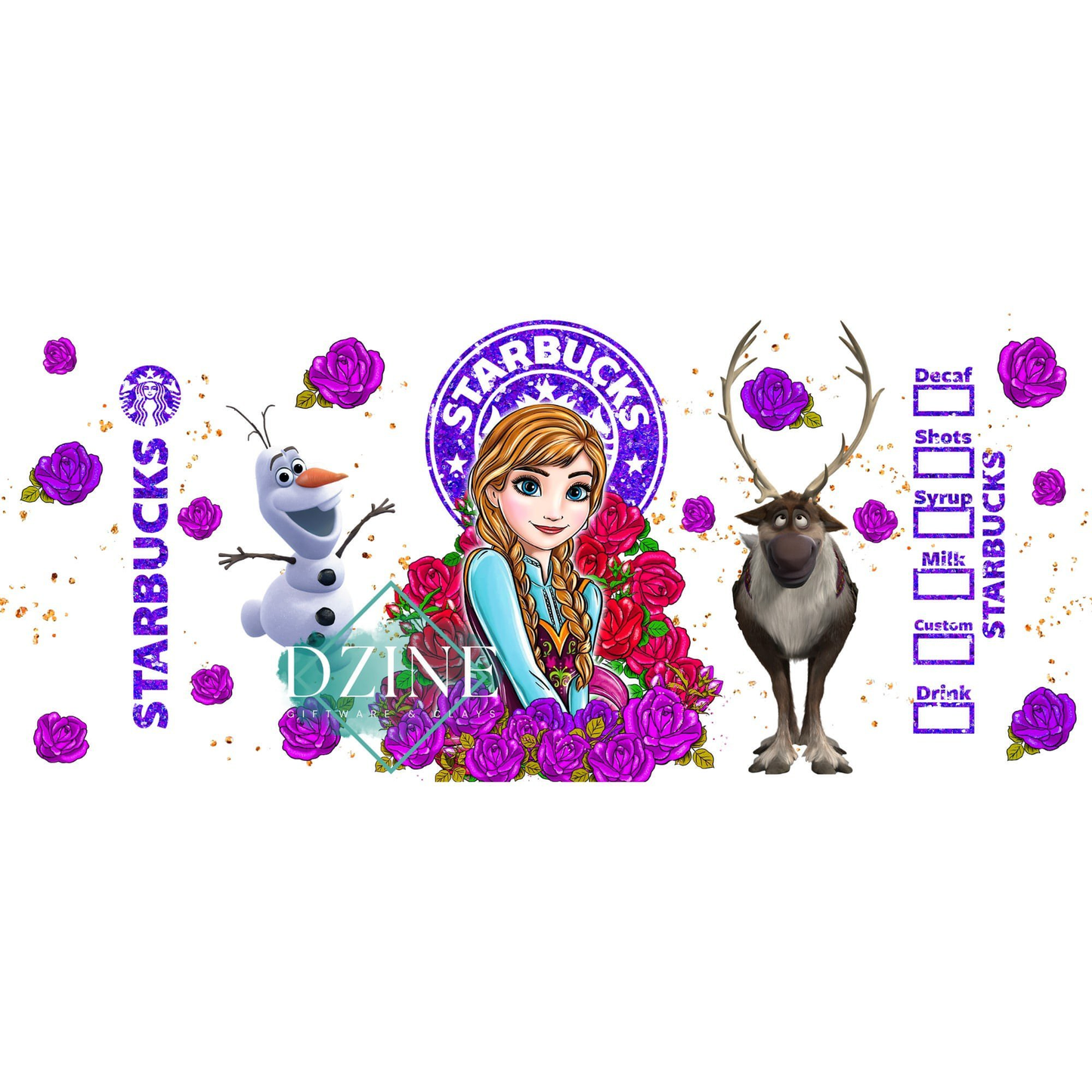 Brown Hair snow princess roses