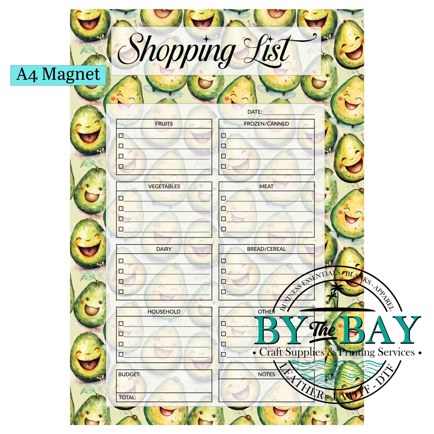 Happy Avo's A4 Shopping List Magnet