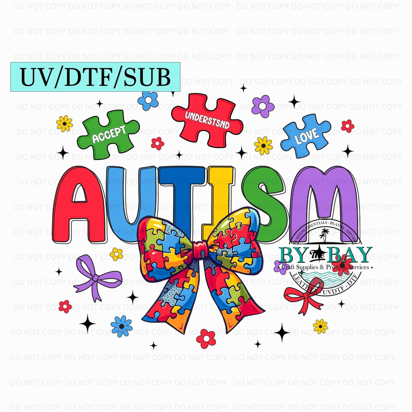 Autism puzzle bow