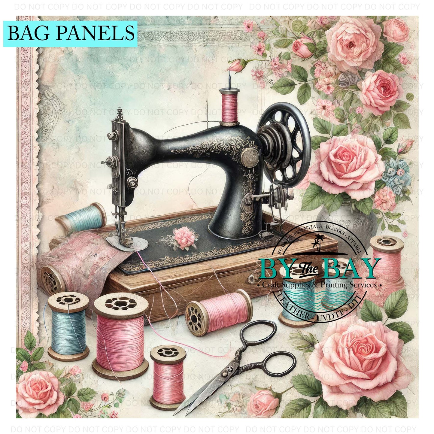 Vintage Sewing Machine 05 Bag Panel