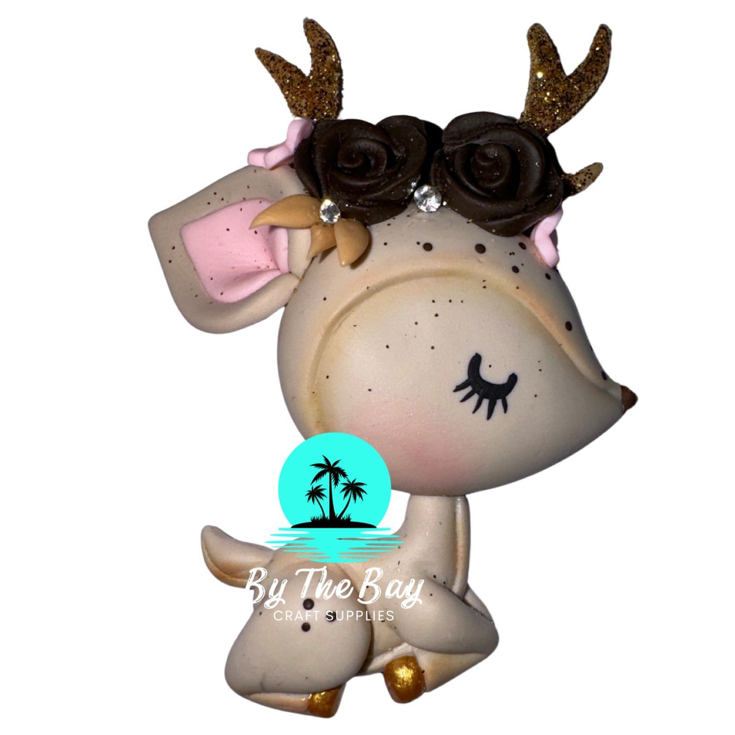 Deer with gold antlers