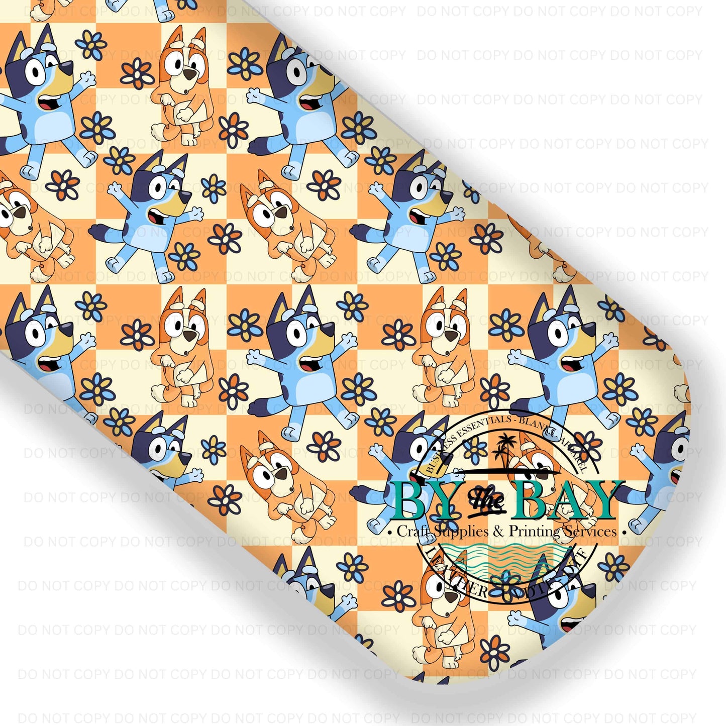 Blue Dog & Friend Orange Checks