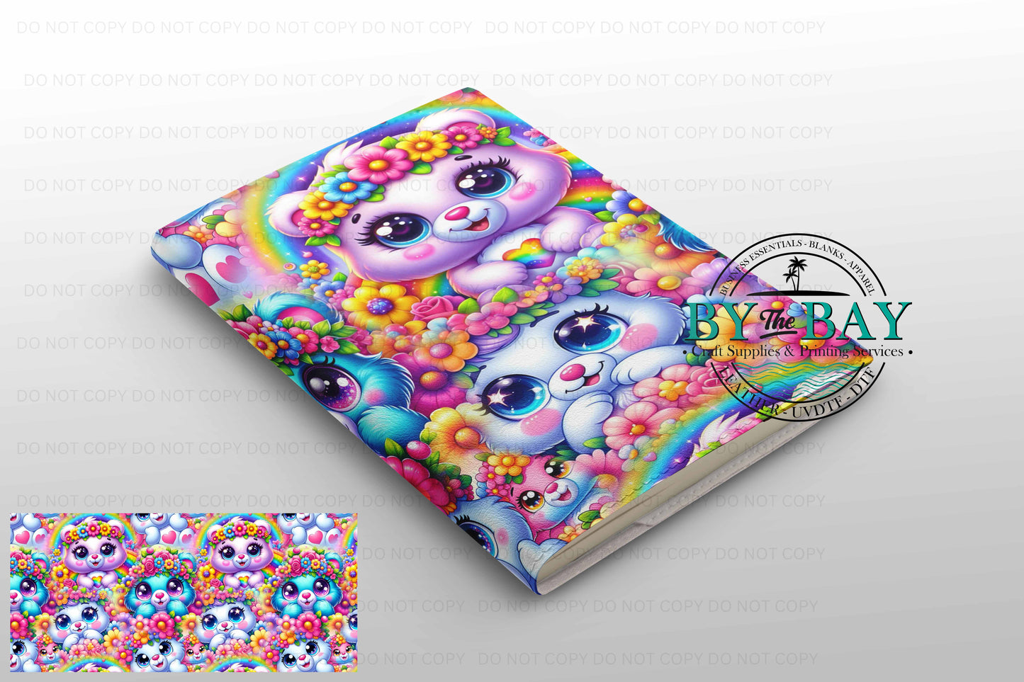 Beary Florals  - Ready made notepad Cover (Notepad & Pocket options available)