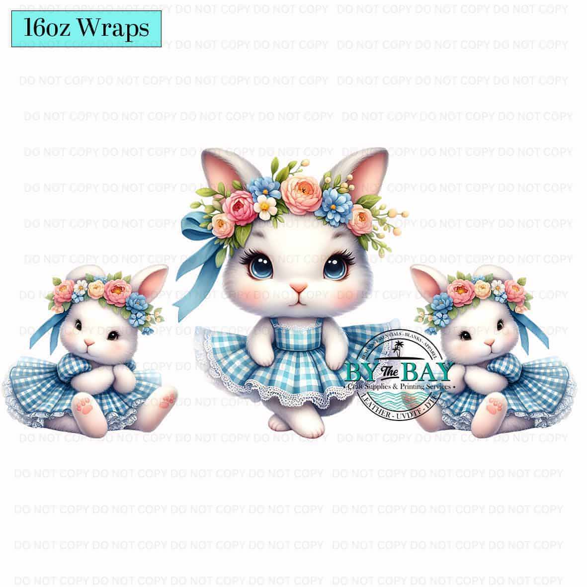 Blue Gingham Bunnies