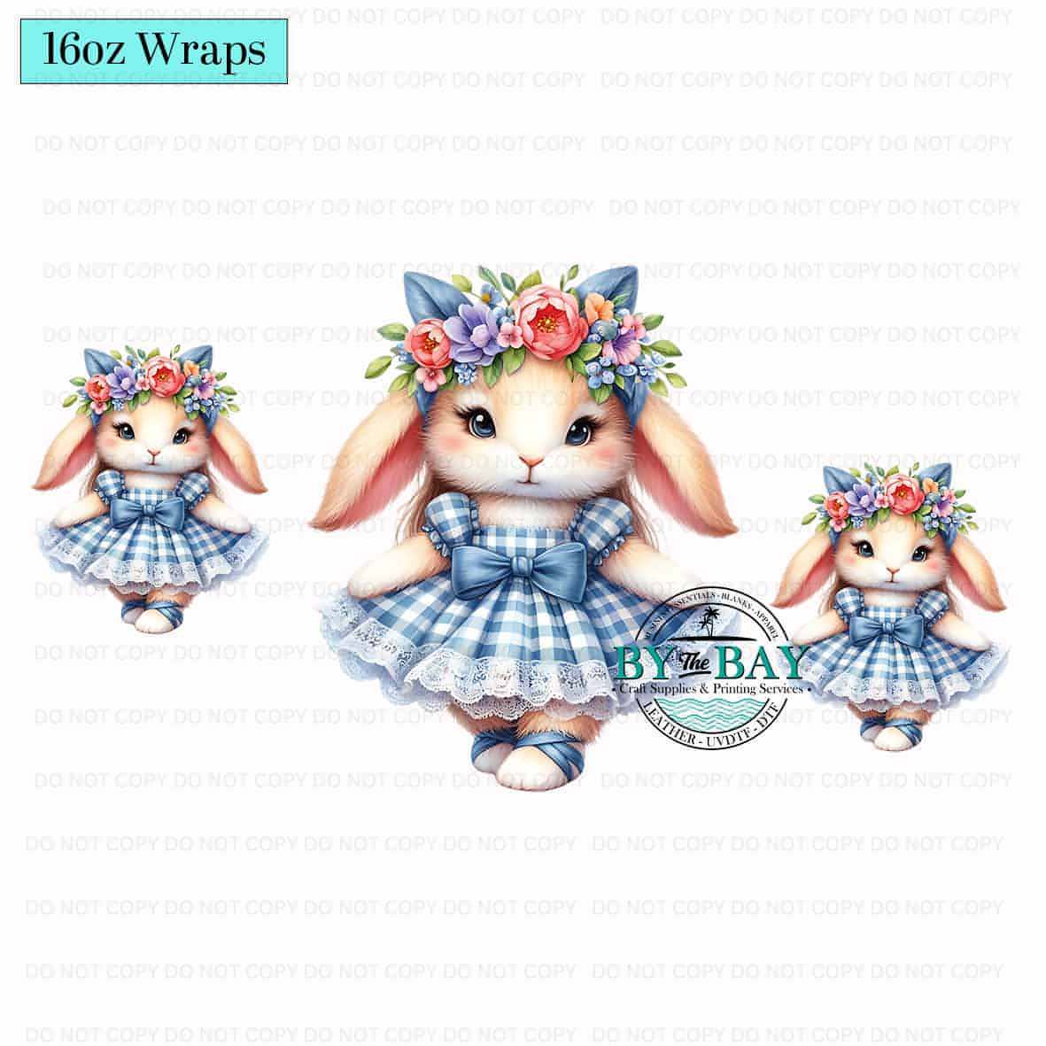 Blue Gingham Bunnies 2