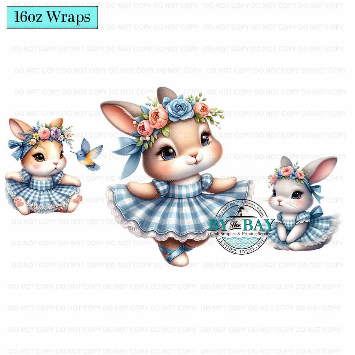 Blue Gingham Bunnies 3